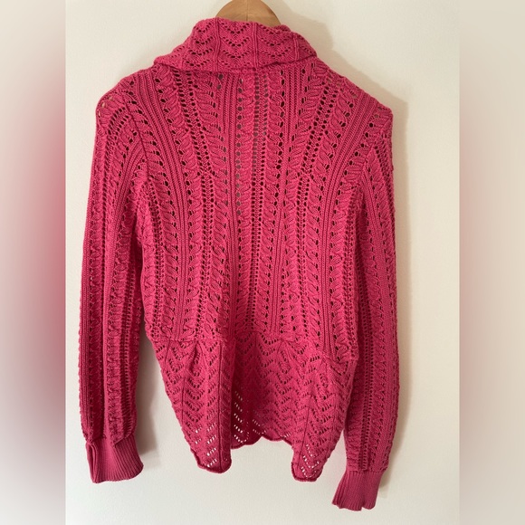 Odd Molly size 2 (AU10) pink 100% cotton lace cardigan - Picture 2 of 3